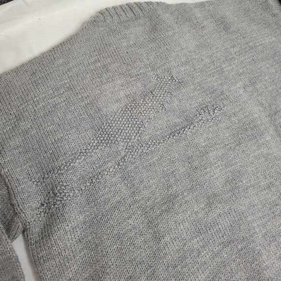 VINTAGE 80s Australian gray‎ wool kangaroo knit drop shoulder sweater M - Picture 8 of 11